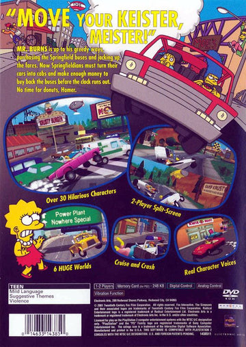 
The Simpsons: Road Rage | PlayStation 2 | back cover | Data by MobyGames.com