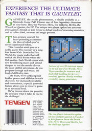 
Gauntlet | NES | back cover | Data by MobyGames.com