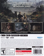 
Indiana Jones and the Great Circle | PlayStation 5 | back cover | Region: North America | source-country=United States | Data by MobyGames.com
