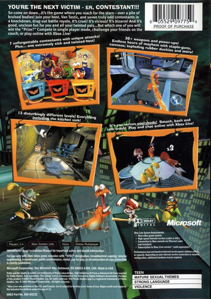 
Whacked! | Xbox | back cover | Region: North America | source-country=United States | Data by MobyGames.com
