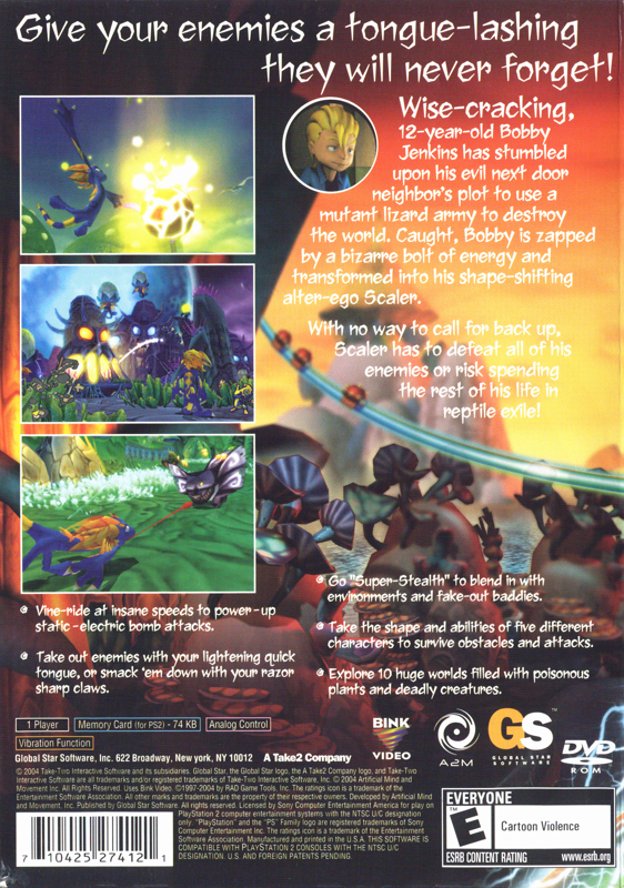 
Scaler | PlayStation 2 | back cover | Data by MobyGames.com