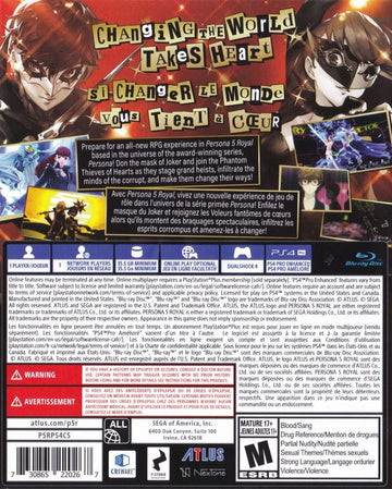 
Persona 5: Royal | PlayStation 4 | back cover | Data by MobyGames.com