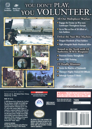 Medal of Honor: Frontline | GameCube | back cover | region=North America | source-country=Canada,United States | zypher-v2 | moby-b4e61961c35d | Data by MobyGames.com