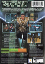 Star Wars: Jedi Knight - Jedi Academy | Xbox | back cover | moby-b72cce2d0dbe | Data by MobyGames.com