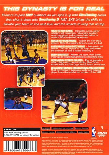 NBA 2K2 | PlayStation 2 | back cover | region=North America | source-country=United States | zypher-v2 | moby-ce5ef74ad467 | Data by MobyGames.com