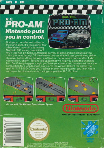 
R.C. Pro-Am | NES | back cover | Data by MobyGames.com