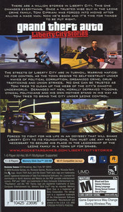 
Grand Theft Auto: Liberty City Stories | PSP | back cover | Data by MobyGames.com