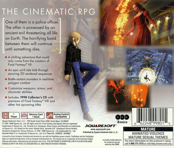 
Parasite Eve (Greatest Hits) | PlayStation | back cover | Region: North America | source-country=United States | Data by MobyGames.com