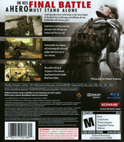 
Metal Gear Solid 4: Guns of the Patriots | PlayStation 3 | back cover | Data by MobyGames.com