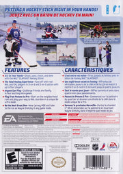NHL Slapshot | Wii | back cover | region=North America | source-country=Canada | zypher-v2 | moby-355929736450 | Data by MobyGames.com