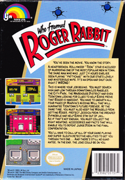 
Who Framed Roger Rabbit | NES | back cover | Data by MobyGames.com