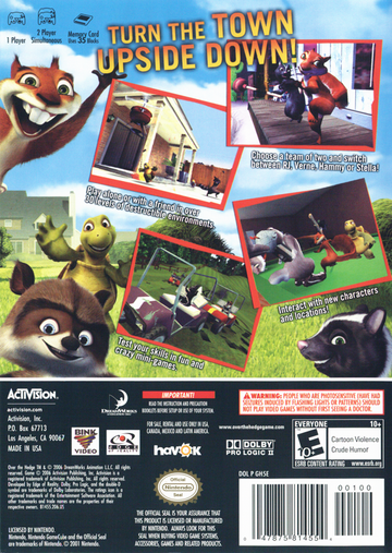 
Over the Hedge | GameCube | back cover | Data by MobyGames.com