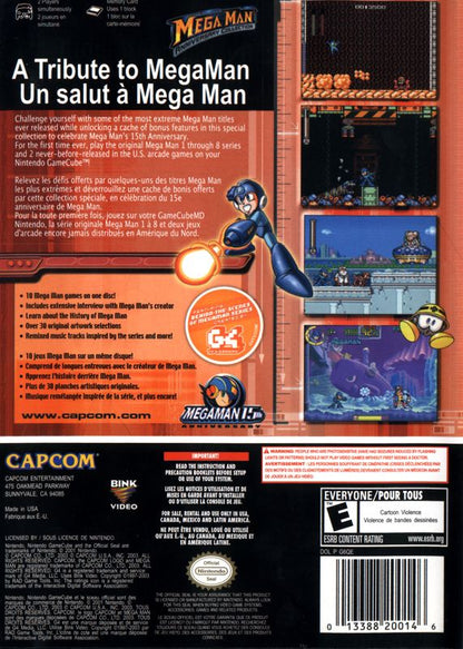
Mega Man: Anniversary Collection | GameCube | back cover | Data by MobyGames.com