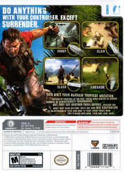 Far Cry: Vengeance | Wii | back cover | region=North America | source-country=Canada,Mexico,Other,United States | zypher-v2 | moby-06df075a65c8 | Data by MobyGames.com