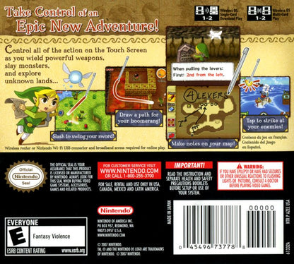 
The Legend of Zelda: Phantom Hourglass | Nintendo DS | back cover | Data by MobyGames.com