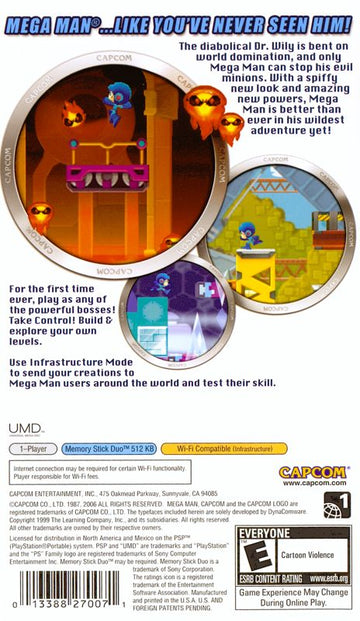 
Mega Man Powered Up | PSP | back cover | Data by MobyGames.com