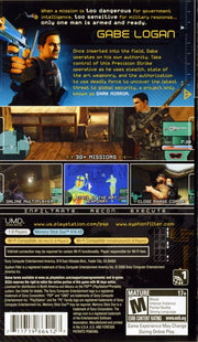 
Syphon Filter: Dark Mirror | PSP | back cover | Data by MobyGames.com