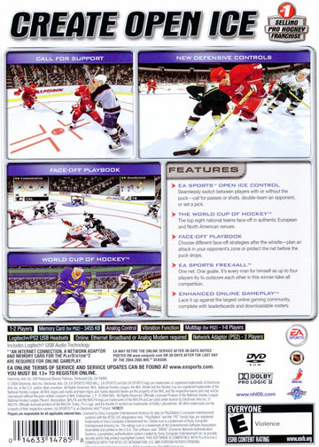 NHL 2005 | PlayStation 2 | back cover | region=North America | source-country=United States | zypher-v2 | moby-af0afd09b39d | Data by MobyGames.com