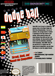 
Super Dodge Ball | NES | back cover | Data by MobyGames.com