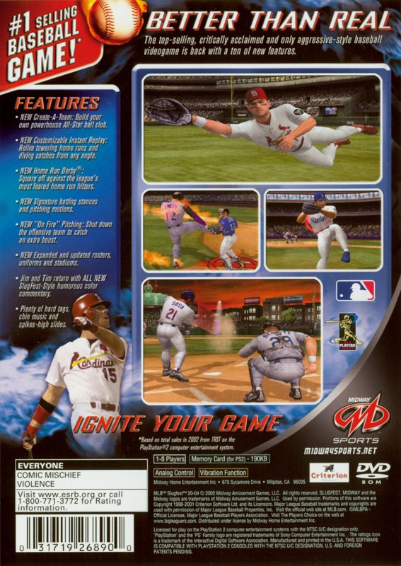 MLB SlugFest 20-04 | PlayStation 2 | back cover | region=North America | source-country=Canada,United States | zypher-v2 | moby-ebc8d5c81c7f | Data by MobyGames.com