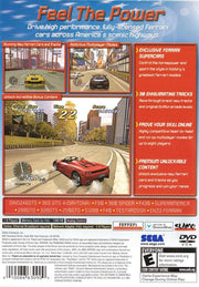 
OutRun 2006: Coast 2 Coast | PlayStation 2 | back cover | Region: North America | source-country=Canada,United States | Data by MobyGames.com