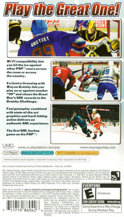 Gretzky NHL | PSP | back cover | region=North America | source-country=Canada,United States | zypher-v2 | moby-e7dd1767c3fa | Data by MobyGames.com