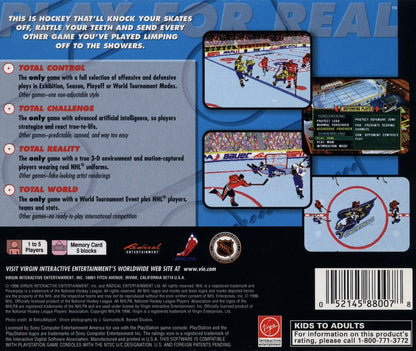 NHL Powerplay '96 | PlayStation | back cover | region=North America | source-country=United States | zypher-v2 | moby-b462acc111c1 | Data by MobyGames.com