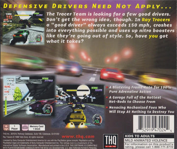 
Ray Tracers | PlayStation | back cover | Region: North America | source-country=Canada,United States | Data by MobyGames.com