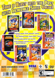 Sonic Mega Collection Plus | PlayStation 2 | back cover | region=North America | source-country=United States | zypher-v2 | moby-d40124e1d807 | Data by MobyGames.com