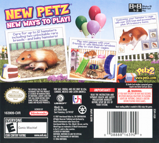 
Petz: Hamsterz 2 | Nintendo DS | back cover | Data by MobyGames.com