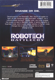 
Robotech: Battlecry | Xbox | back cover | Data by MobyGames.com