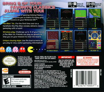 
Namco Museum DS | Nintendo DS | back cover | Data by MobyGames.com