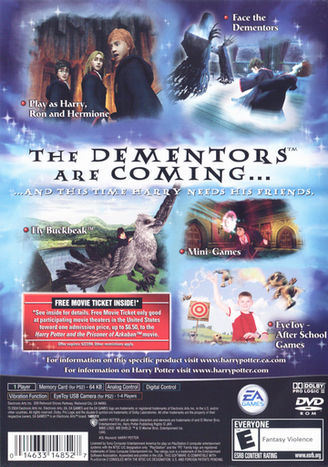 Harry Potter and the Prisoner of Azkaban | PlayStation 2 | back cover | region=North America | source-country=United States | zypher-v2 | moby-399957c7ad32 | Data by MobyGames.com