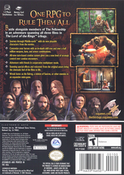 The Lord of the Rings: The Third Age | GameCube | back cover | region=North America | source-country=United States | zypher-v2 | moby-e73b16e332b6 | Data by MobyGames.com