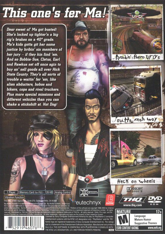 
Big Mutha Truckers 2 | PlayStation 2 | back cover | Data by MobyGames.com