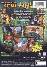 
Tak: The Great Juju Challenge | Xbox | back cover | Data by MobyGames.com