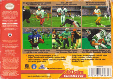 NFL Quarterback Club 2000 | Nintendo 64 | back cover | region=North America | source-country=Canada,Mexico,Other,United States | zypher-v2 | moby-f2ea04e3fcb3 | Data by MobyGames.com