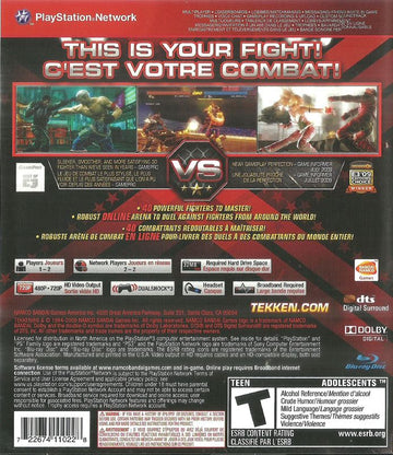 
Tekken 6 | PlayStation 3 | back cover | Data by MobyGames.com