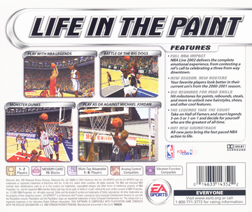 
NBA Live 2002 | PlayStation | back cover | Region: North America | source-country=United States | Data by MobyGames.com