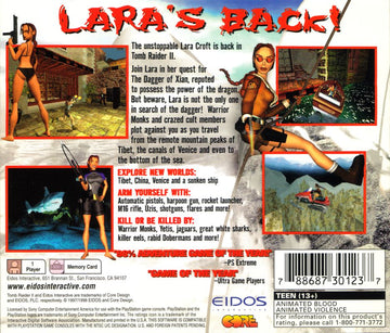
Tomb Raider II | PlayStation | back cover | Data by MobyGames.com