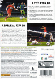 
FIFA Soccer 10 | Xbox 360 | back cover | Region: North America | source-country=Mexico,United States | Data by MobyGames.com