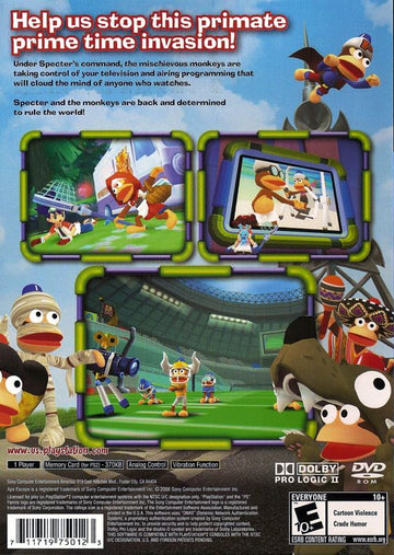 
Ape Escape 3 | PlayStation 2 | back cover | Data by MobyGames.com