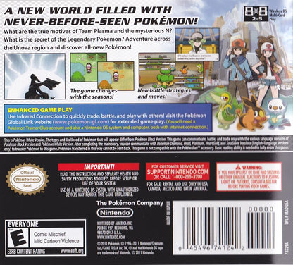 
Pokémon White Version | Nintendo DS | back cover | Data by MobyGames.com