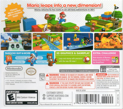 
Super Mario 3D Land | Nintendo 3DS | back cover | Data by MobyGames.com