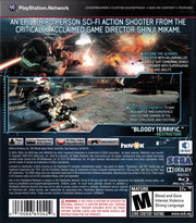 Vanquish | PlayStation 3 | back cover | region=North America | source-country=United States | zypher-v2 | moby-ad0105ae9bb1 | Data by MobyGames.com