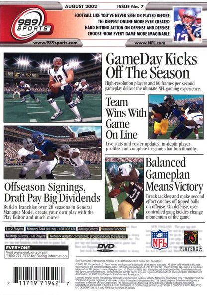 NFL GameDay 2003 | PlayStation 2 | back cover | region=North America | source-country=Canada,United States | zypher-v2 | moby-43f1e684122f | Data by MobyGames.com