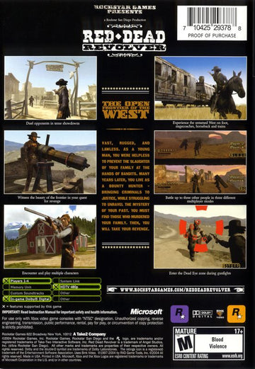 
Red Dead Revolver | Xbox | back cover | Data by MobyGames.com
