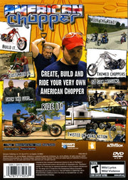 American Chopper | PlayStation 2 | back cover | region=North America | source-country=United States | zypher-v2 | moby-a7b9a8061efd | Data by MobyGames.com