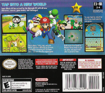 
Super Mario 64 DS | Nintendo DS | back cover | Data by MobyGames.com