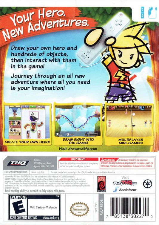 
Drawn to Life: The Next Chapter | Wii | back cover | Data by MobyGames.com